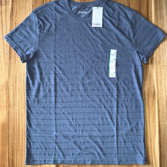 Goodfellow & Co Mens Blue Striped Short Sleeve Casual T-Shirt Size Medium - Picture 4 of 9